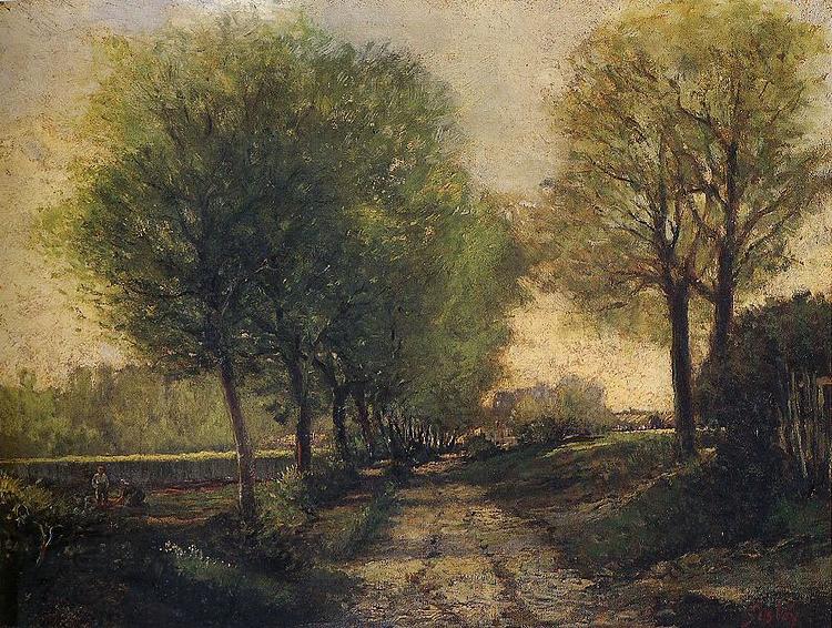 Alfred Sisley Lane near a Small Town, China oil painting art